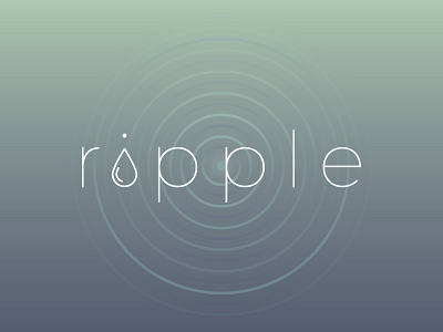 Ripple - Branding branding drop gradient logo r ripple typo water