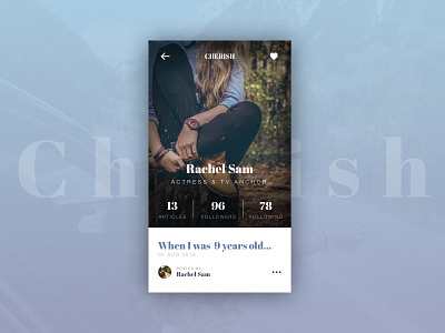 Cherish - Profile UI