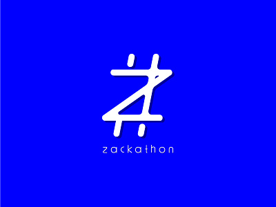 Zackathon - Branding blue branding hackathon hashtag logo tech z zackathon