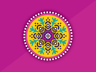 Rangoli - Motif art colors indian kolam motif rangoli splash tradition