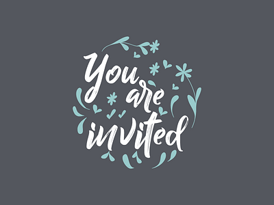 You are invited - Typography are invitation invited lettering marriage rsvp typography wedding you