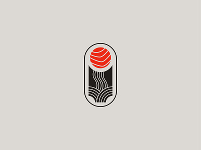 Sushi Ramen Wave Logo beach branding cafe cafe logo daily logo design dual tone illustration japan logo japanese lineart logo minimal minimalist logo neo sunset ui ux vector wave