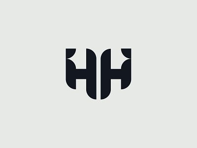 HH Logo black and white brand identity branding design dual tone flat logo graphic design icon illustration logo logo branding logomark logomarks minimal logo minimalism modern modern logo simple logo ui vector