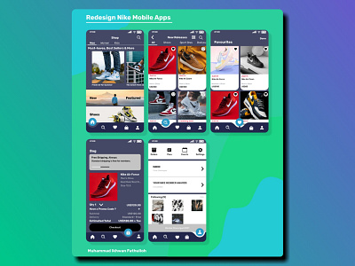 Redesign Nike Mobile Apps app design figma graphic design ui ux