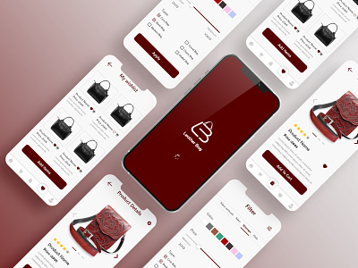 Leather Bag Ecommerce App app ecommerce graphic design logo mobile ui