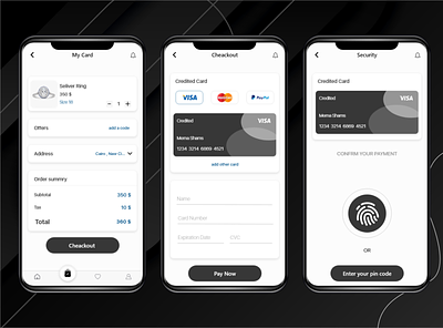 Daily UI #2- Credited Card Checkout app checkout credited ecommerce ios mobile rings sliver ui uichallange uiux ux