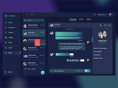 Daily UI #13- Direct Messaging app challenge chat direct graphic design message mobile pofile ui uiux
