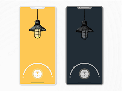 Daily UI #15- On / Off switch app challangeui challenge design graphic design lamp mobile off on switch ui uiux