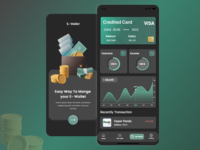 Daily UI #18- Analytics Chart 3d app challenge e wallet graphic design income mobile motion graphics outcome ui wallet