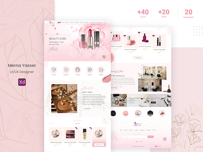 Beauty Care Website beauty e commerce graphic design salon ui uidesign uiux website