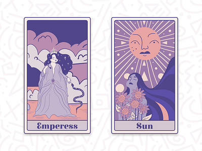 Tarot Card Set 1 branding cards design graphic design illustration pattern tarot ui