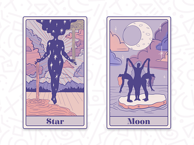 Tarot Card Set 2 app branding cards design graphic design illustration purple tarot