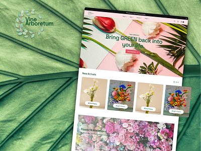 Flower Delivery Website branding design graphic design logo typography ui ux