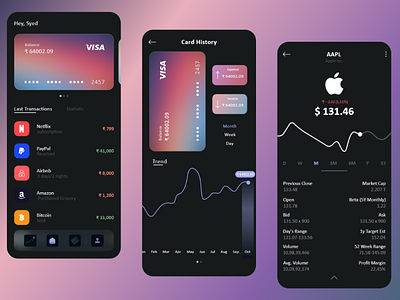 Finance App app design finance ui ux