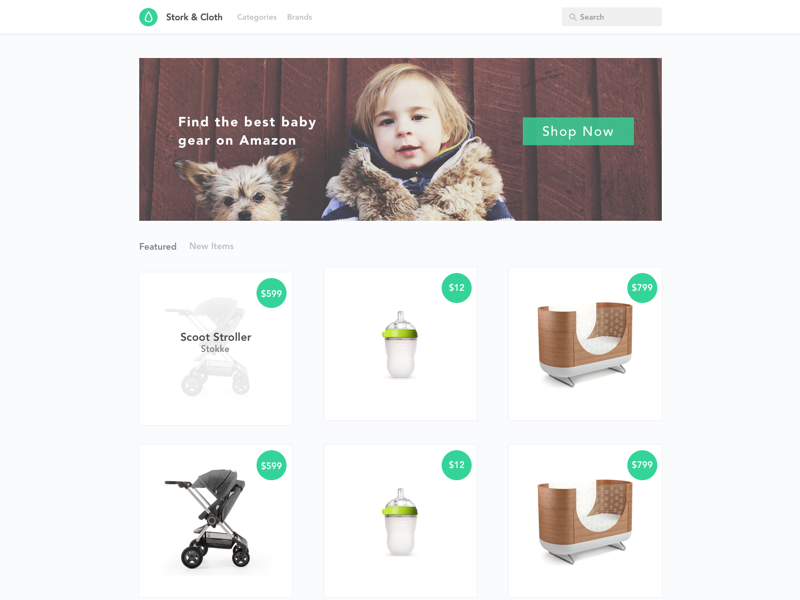 A Curated Amazon Baby Store Concept by Scott Stewart on Dribbble