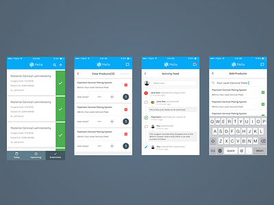 Helia Native App Screens