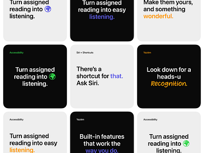 Card Designs for Apple Accessibility Page apple card design ui