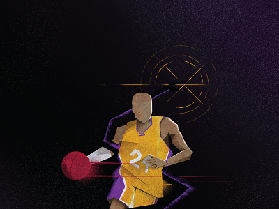 Kobe Bryant Dribbble basketball kobe lines shapes