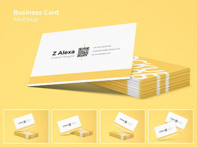 Stack Business Card Mockup