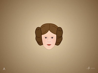#1.6 Character Heads | Star Wars: Princess Leia a new hope carrie fisher design icon illustration illustrator logo minimal princess leia sketch star wars star wars art star wars day vector