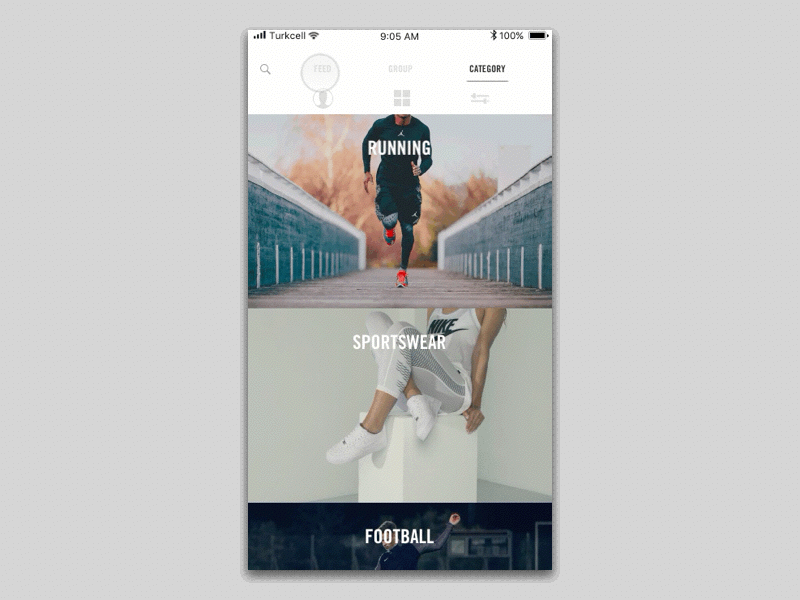 #1.1 Nike | NIKEWAY: Social Networking App animation app branding interaction principle social app transition ui video app