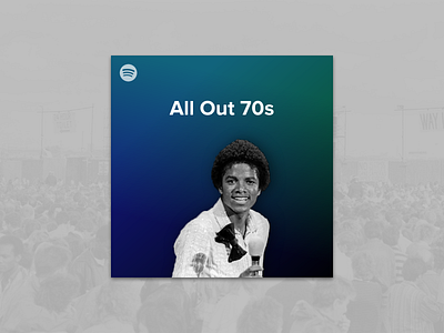 #1.4 Album Covers | Spotify: All Out 70s 70s album cover album cover design design michael jackson music music album playlist spotify