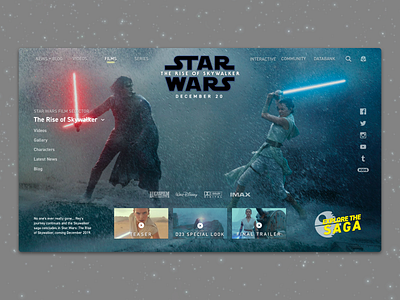 #1.1 Shots for Practice | Star Wars: The Rise of Skywalker branding design icon illustration landing page logo minimal movie movies redesign sketch star wars the rise of skywalker typography ui ux vector web website