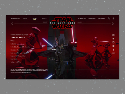 #1.2 Shots for Practice | Star Wars: The Last Jedi app branding design icon illustration landing page logo minimal movie movies redesign sketch star wars the last jedi typography ui ux website