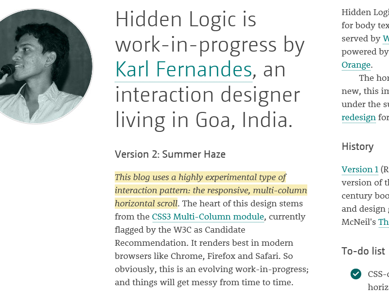 Hidden Logic 2014: About Page blog hidden logic