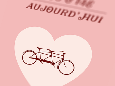 Aujourd'hui bicycle french love tandem