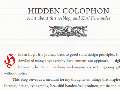 Hidden Logic: About / Colophon