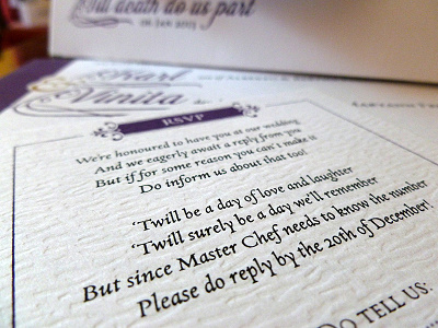 Paper Detail: Our Wedding Invites almibar pro requiem wedding invite