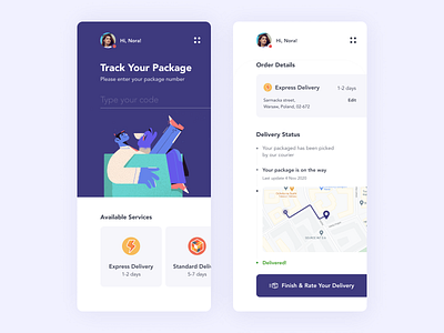 Delivery app concept