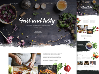 HealthyCart delivery concept delivery fireart fireart studio food health landing main page ui ux web