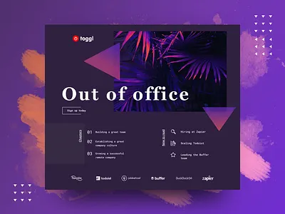 Toggl blog blog dark ui fireart fireart studio home page toggl ui ux