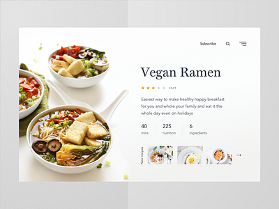 Recipe card card concept food recipe ui ux web website