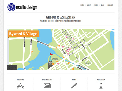 acalla.com Home bright clean portfolio purple web web design branding white