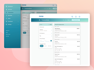 FinApp Redesign data design fintech ui ux