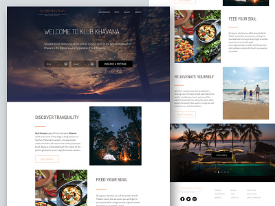 Beachside Resort - Landing Page design landing page resort travel ui ux visual webdesign website
