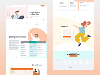 NextChapter - Landing Page Design coumba coumba win coumbawin graphic design illustration landing page nextchapter ui uiux user experience user interface ux ux design webflow wordpress