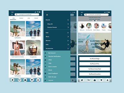 Mobile App for SURRF app design ui ux visual design web design
