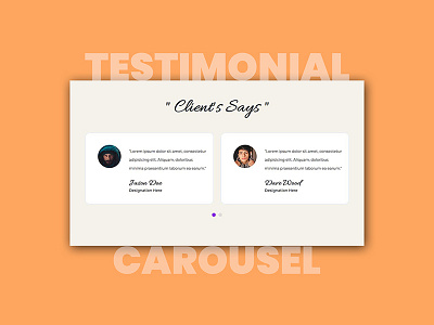 Responsive Testimonial Carousel carousel css css3 frontend html html5 javascript jquery plugins responsive web design slider tutorial webdesign