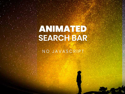 Animated Search Box with HTML CSS animation css css3 frontend html html5 tutorial