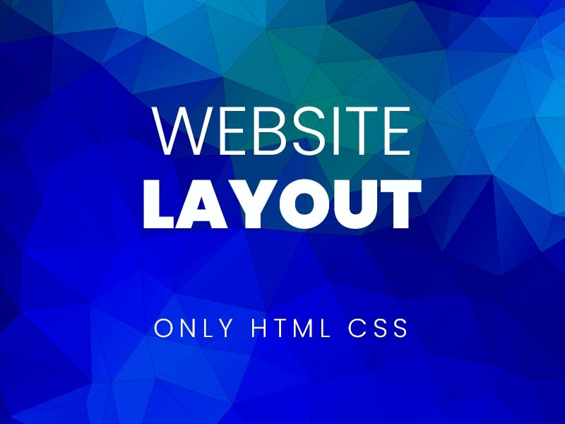 Simple Website Layout using HTML CSS by divinectorweb on Dribbble