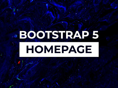 Bootstrap Homepage Template Design