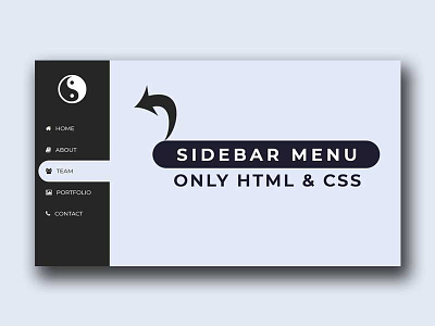 Simple Sidebar Menu Using HTML & CSS
