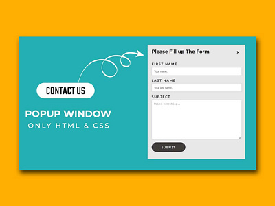Pop Up Window using HTML CSS css css popup box css3 frontend html html5 tutorial webdesign