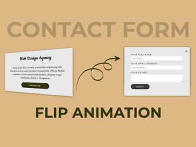 Contact Form With Flip Animation Effect animation css css forms css3 frontend html html5 javascript web webdesign