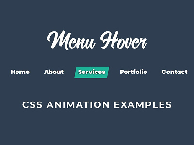 CSS Creative Menu Hover Effects