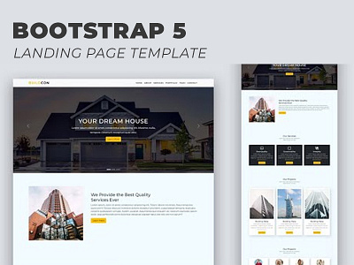 Bootstrap 5 Landing Page Template bootstrap 5 bootstrap tutorial css css3 frontend html html5 landing page template webdesign